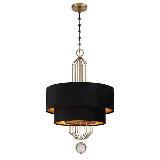 Minka Metropolitan Grandeur 24in 8-Light Pendant | Aged Antique Brass | Kitchen Island & Dining Room | 24 x 24 x 37 in | Model N7338-790