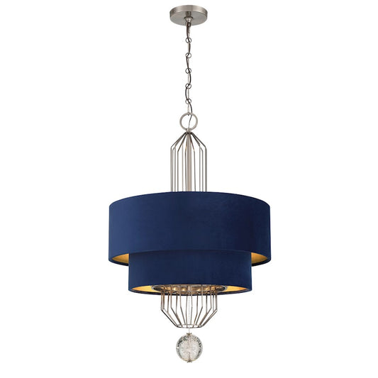 Minka Metropolitan Grandeur 24in 8-Light Pendant | Aged Antique Nickel | Dining Room & Foyer Statement Light | 24 x 24 x 37 in | Model N7338-889