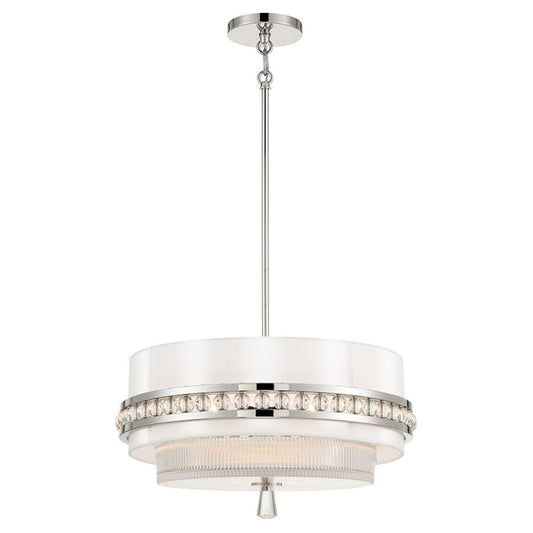 Minka Metropolitan Sutton 18in 3-Light Convertible Semi-Flush/Pendant | Transitional Polished Nickel | Entryway & Dining Room | Model N7383-613
