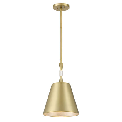 Minka Metropolitan Baratti 12in 1-Light Pendant | Modern Soft Brass Steel | Kitchen Island & Dining Room | 12 x 12 x 18 in | Model N7551-695