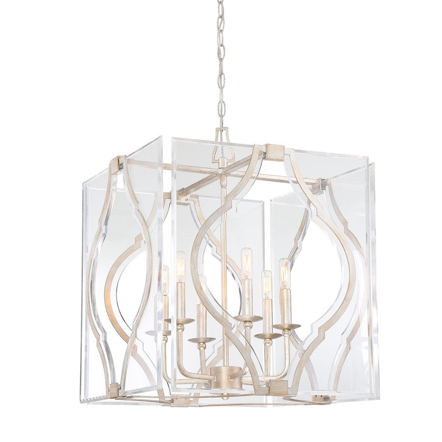 Metropolitan Lighting Brenton Cove 20in 6-Light Pendant | Transitional Gold Mist Gold Leaf | Kitchen Island & Dining Room | Model N7767-683