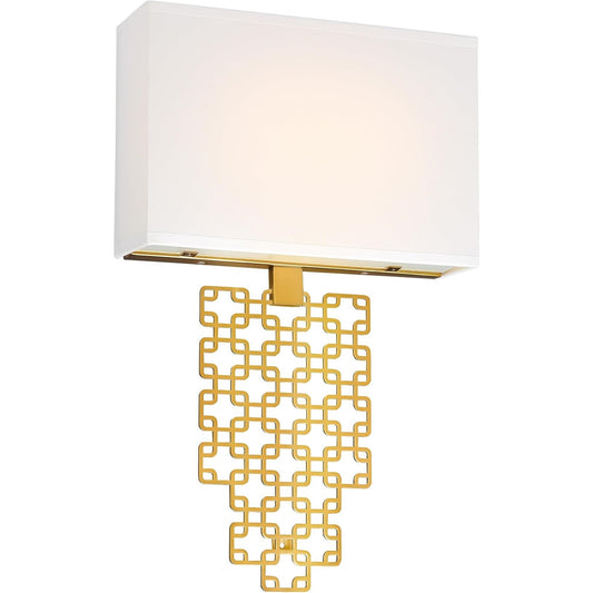 Metropolitan Lighting Blairmoor LED Wall Sconce | Contemporary Honey Gold Metal | Bathroom & Covered Patio | Model N7781-248-L