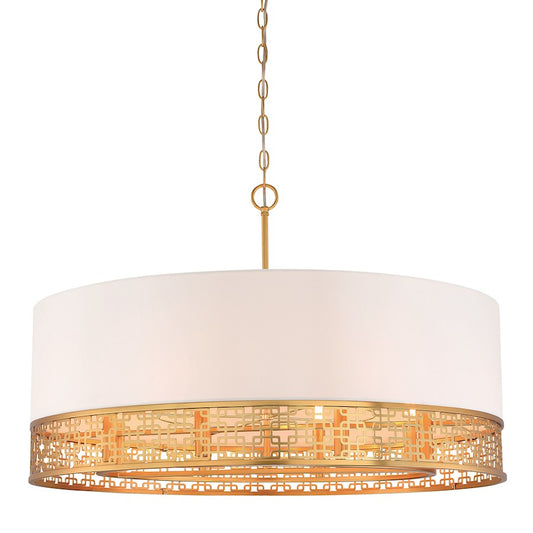 Metropolitan Lighting Blairmoor Small 34in 8-Light Pendant | Contemporary Honey Gold | Kitchen Island & Dining Room | Model N7788-248