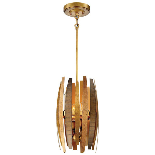 Metropolitan Lighting Manitou 4-Light Mini Pendant | Industrial Ardor Gold Metal | Kitchen Island & Dining Room | 10 x 18 in | Model N7834-659