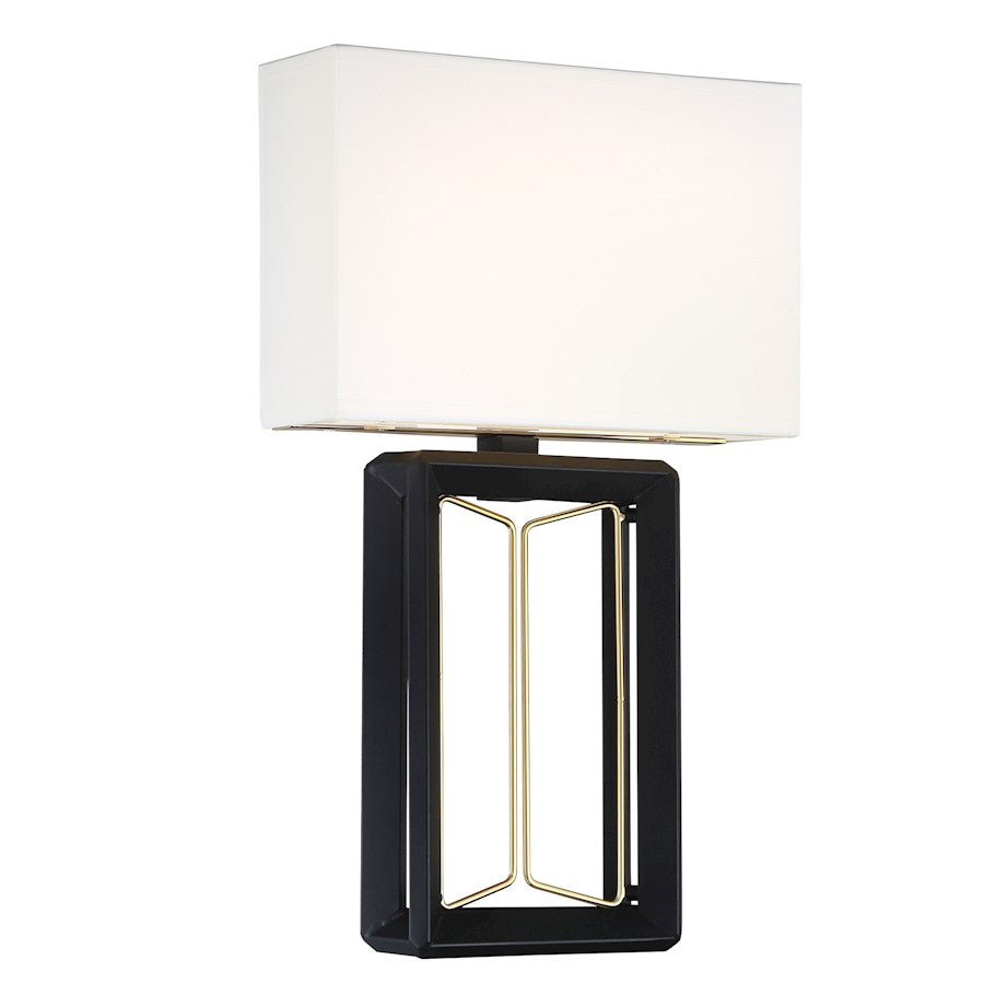 Minka Metropolitan Sable 13in 1-Light Wall Sconce | Traditional Sand Coal and Honey Gold | Hallway & Living Room Accent | Model N7850-707-L