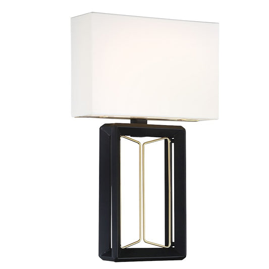 Minka Metropolitan Sable 13in 1-Light Wall Sconce | Traditional Sand Coal and Honey Gold | Hallway & Living Room Accent | Model N7850-707-L