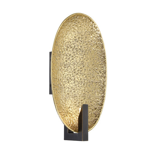 Minka Metropolitan Daric 1-Light Wall Sconce | Transitional Polished Brass and Bronze | Entryway & Hallway Accent | Model N7951-713-L
