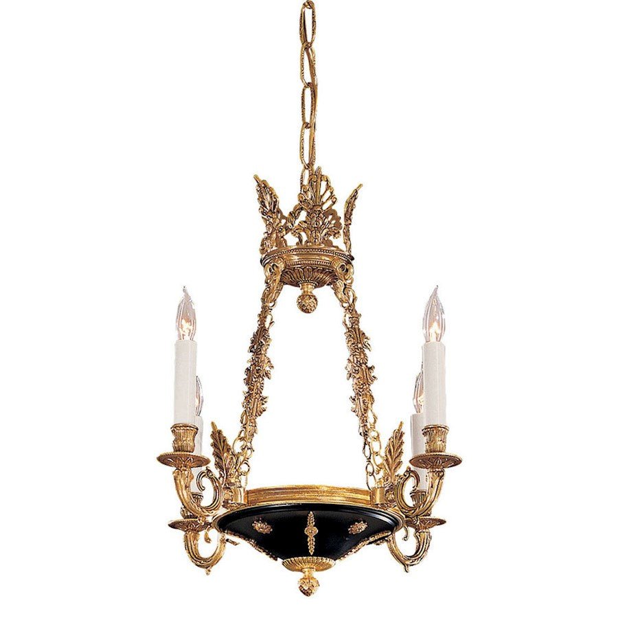 Metropolitan Lighting Vintage 4-Light Chandelier | Traditional Dore Gold Finish | Dining Room & Living Room | 19 x 19 in | Model N850204