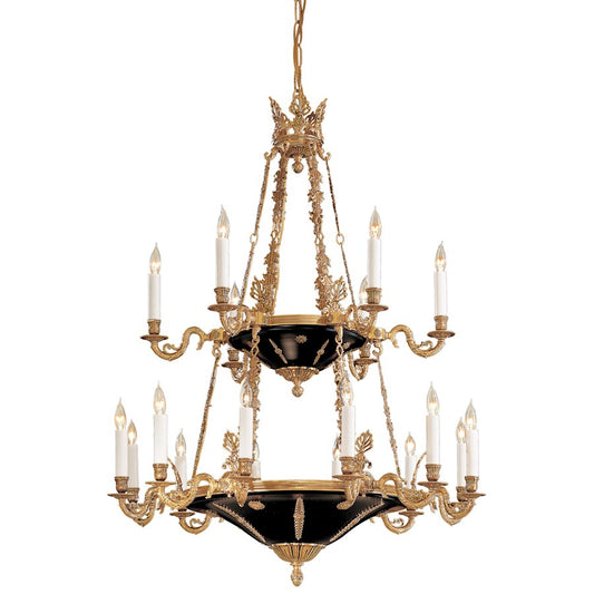 Metropolitan Lighting 18-Light Chandelier Doré Gold | Traditional Doré Gold | Dining Room & Living Room | 32 x 32 x 44 in | Model N850220