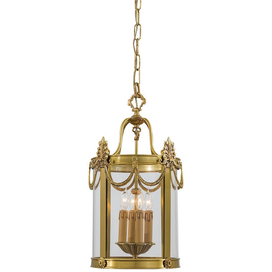 Metropolitan Lighting Metropolitan Family 12in 4-Light Foyer Pendant | Traditional Doré Gold and Clear Glass | Entryway & Foyer | Model N850704