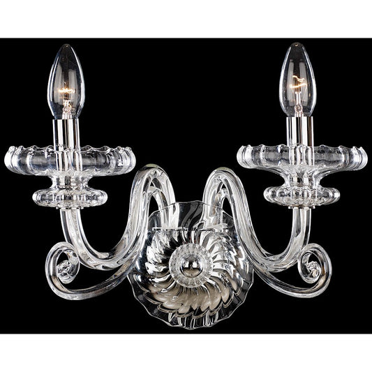Metropolitan Lighting 2-Light Wall Sconce 8in | Traditional Chrome Handcrafted Spain | Bathroom & Hallway Accent | 13 x 10 x 8 in | Model N9162