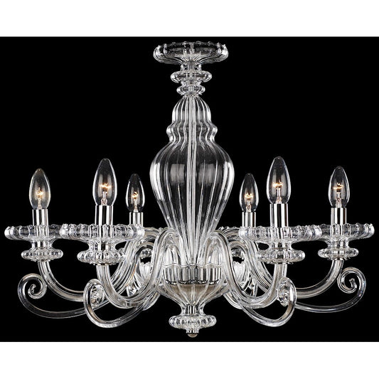 Metropolitan Lighting 6-Light Chandelier | Chrome Traditional Styling | Dining Room & Kitchen Island Light | 24 x 24 x 20 in | Model N9166