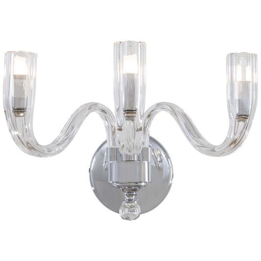 Metropolitan Lighting 3-Light Wall Sconce | Traditional Chrome Finish | Hallway & Living Room Accent | 12 x 8 in | Model N9183