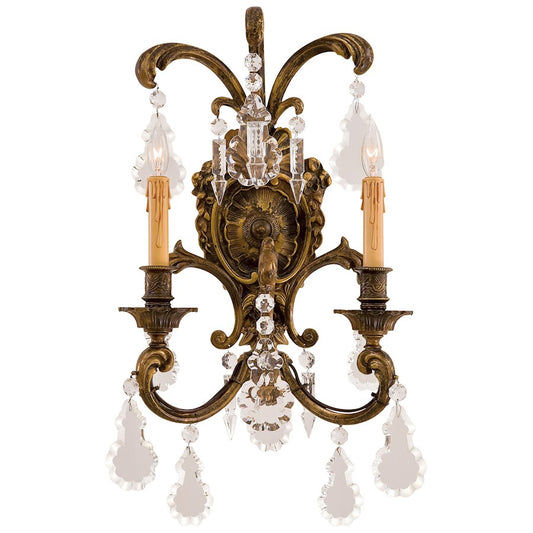 Metropolitan Lighting 24in 2-Light Wall Sconce | Traditional Oxide Brass | Hallway & Living Room Accent | 7 x 13 x 24 in | Model N9200