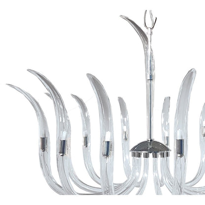 14 Light Chandelier, Polished Nickel