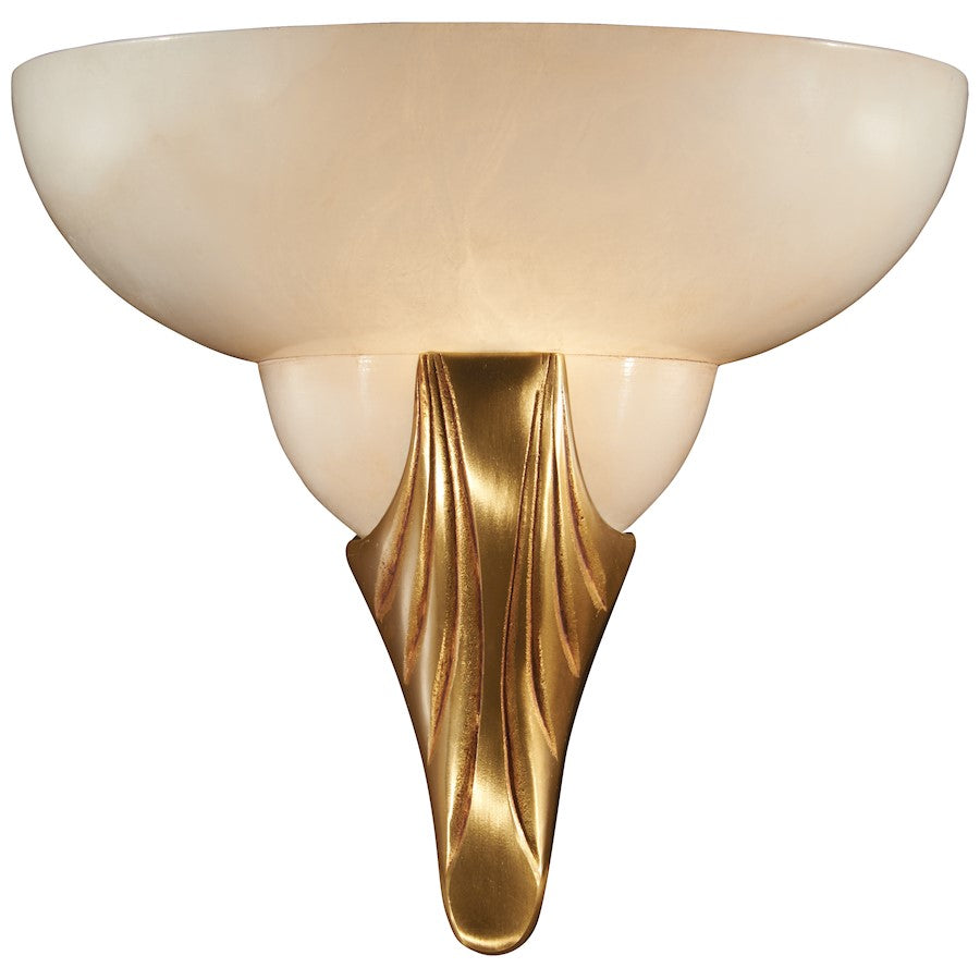 Metropolitan Lighting 1-Light Wall Sconce | French Gold Transitional Finish | Hallway & Bathroom Accent Light | 9.5 x 10.25 in | Model N950083