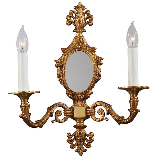 Metropolitan Lighting 2-Light Wall Sconce | Transitional French Gold Finish | Bedroom & Living Room Accent | 16 x 17 in | Model N950094
