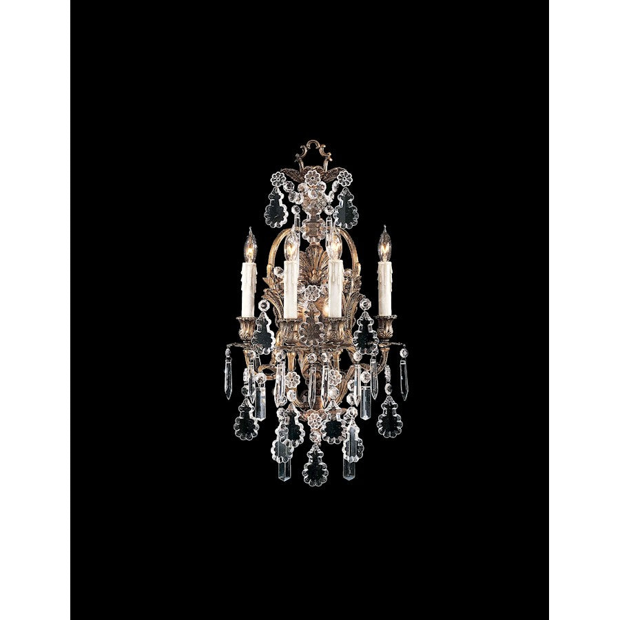 Metropolitan Lighting 24in 4-Light Wall Sconce | Traditional Oxidized Brass | Living Room & Staircase | 13 x 7 x 24 in | Model N950200