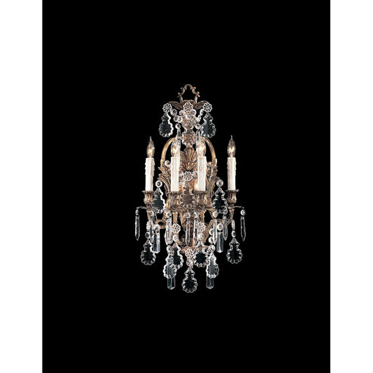 Metropolitan Lighting 24in 4-Light Wall Sconce | Traditional Oxidized Brass | Living Room & Staircase | 13 x 7 x 24 in | Model N950200