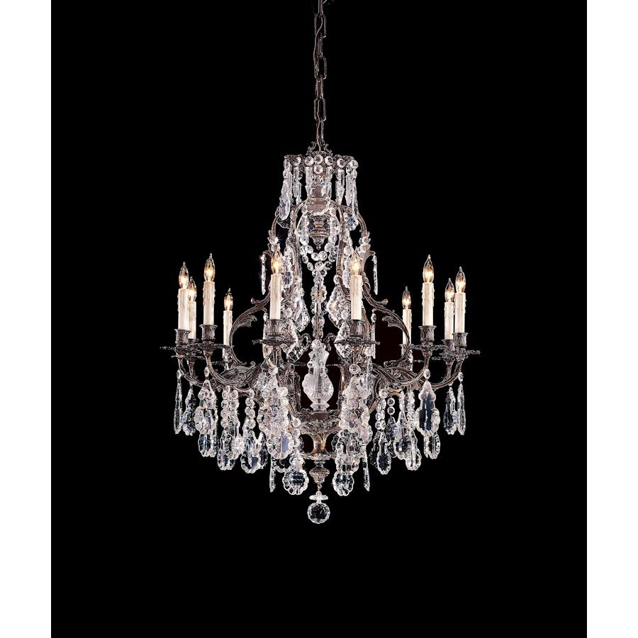 Metropolitan Lighting 39.5in 12-Light Chandelier | Traditional Oxidized Brass | Dining Room & Foyer | 33 x 40 in | Model N950201