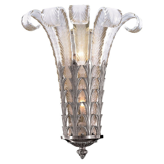 Metropolitan Lighting 2-Light Wall Sconce | Platinum Traditional Finish | Hallway & Bathroom Accent Light | 16.5 x 7 x 20.25 in | Model N950386-54B