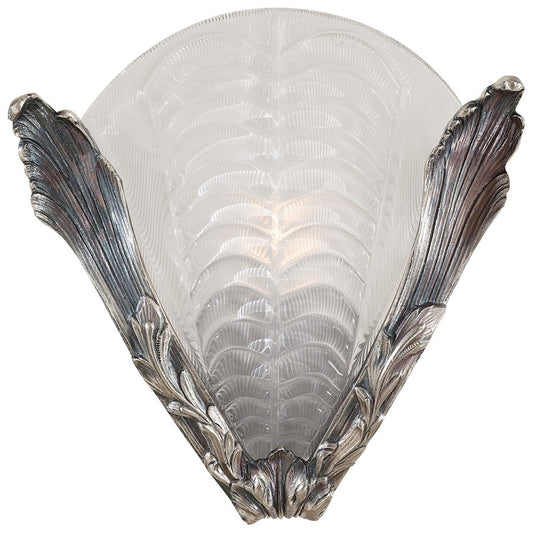 Metropolitan Lighting 1-Light Wall Sconce | Traditional Platinum Finish | Hallway & Living Room Accent | 12.75 in H | Model N950496-54B