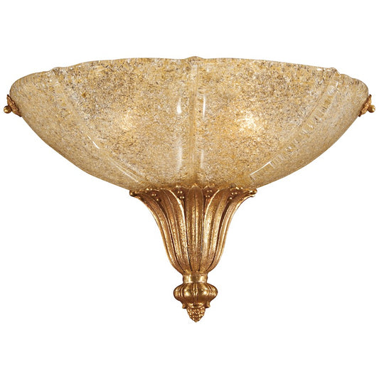 Metropolitan Lighting 2-Light Wall Sconce | Traditional French Gold and Gold Glass | Bedroom & Hallway Accent Light | Model N950730