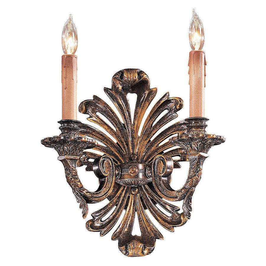 Metropolitan Lighting Metropolitan 24in 2-Light Wall Sconce | Traditional Oxide Brass | Hallway & Living Room Accent | 11 x 7 x 24 in | Model N952010