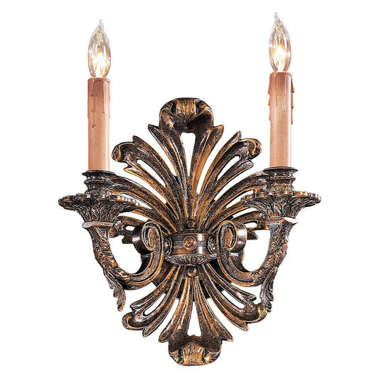 Metropolitan Lighting Metropolitan 24in 2-Light Wall Sconce | Traditional Oxide Brass | Hallway & Living Room Accent | 11 x 7 x 24 in | Model N952010