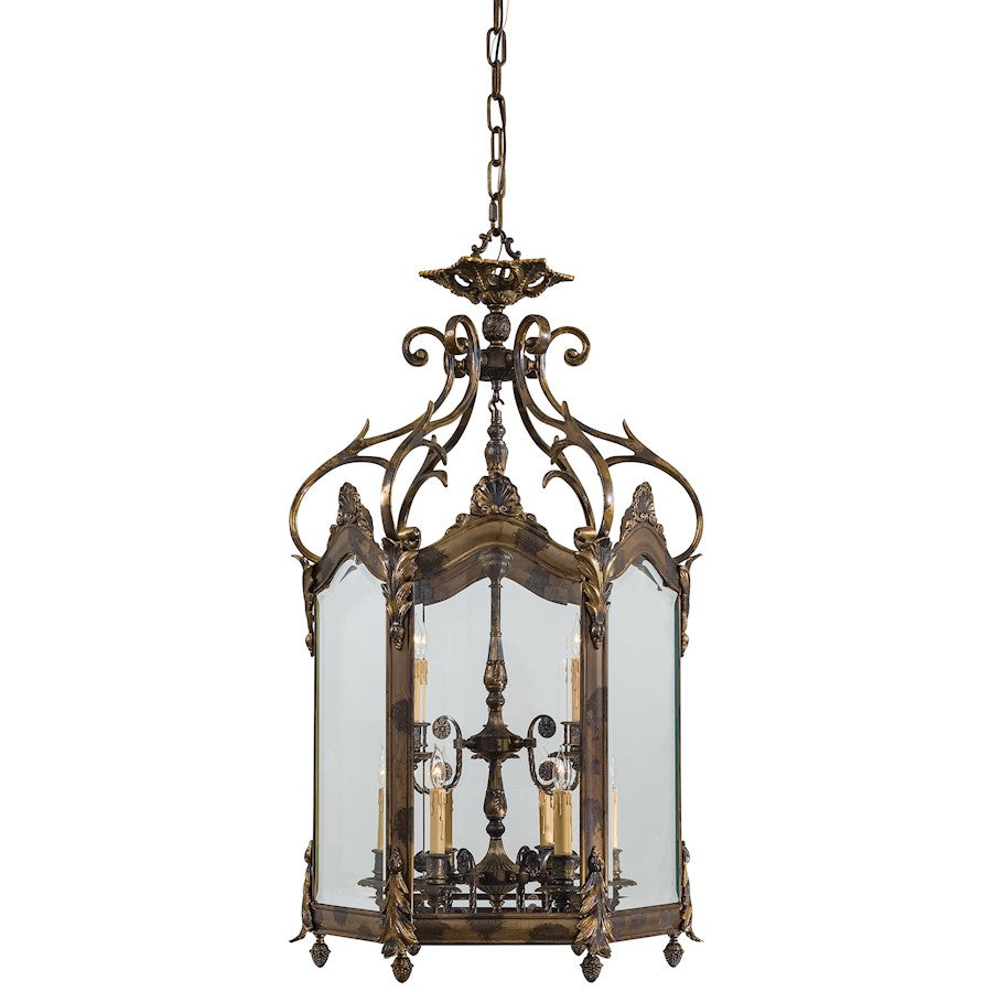 Metropolitan Lighting Metropolitan Family 48in 9-Light Foyer Pendant | Traditional Oxide Brass | Foyer & Stairwell | 26 x 26 x 48 in | Model N952011