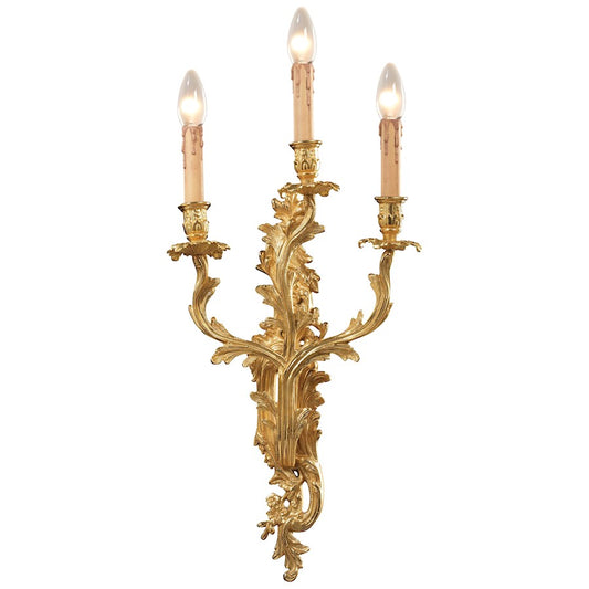 Metropolitan Lighting 3-Light Wall Sconce | Traditional Heirloom Gold | Hallway & Living Room Accent | 13 x 6 x 26 in | Model N9650