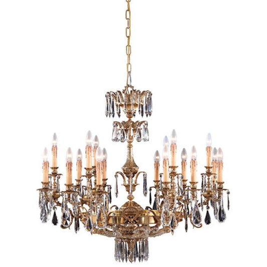 Metropolitan Lighting 18-Light Chandelier | Traditional French Gold | Living Room & Dining Room | 37 x 34 in | Model N9702