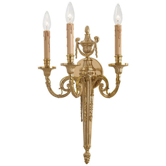 Minka Metropolitan 3-Light Wall Sconce | Traditional French Gold | Living Room & Hallway Accent | 14.5 x 7.5 x 20.25 in | Model N9773