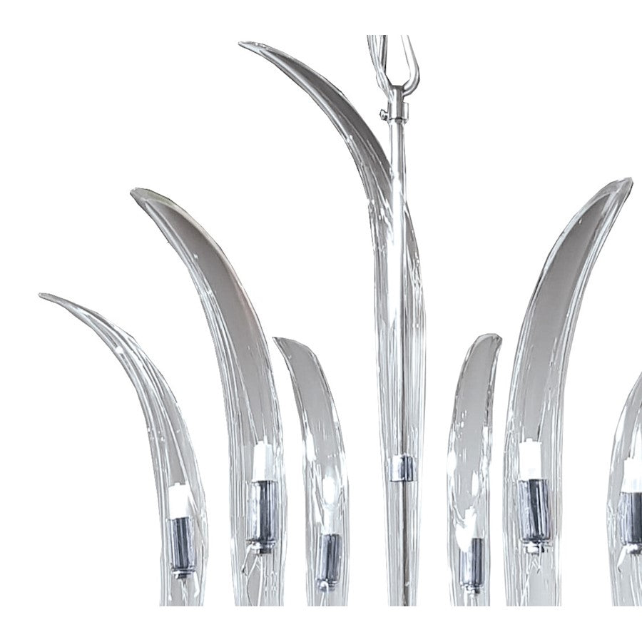 6 Light Pendant, Polished Nickel