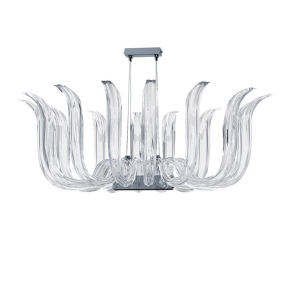 12 Light Pendant, Polished Nickel