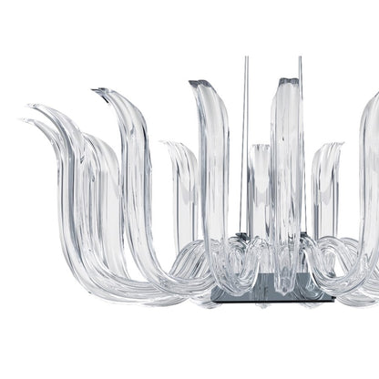 12 Light Pendant, Polished Nickel