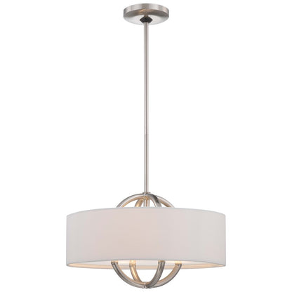 George Kovacs 3-Light Drum Pendant | Contemporary Brushed Nickel | Kitchen Island & Dining Room | 18 x 10 in | Model P075-084