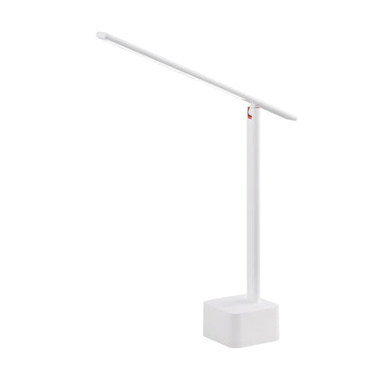 Minka George Kovacs Rechargeable 15in LED Table Lamp | Modern Matte White Aluminum | Bedroom & Living Room Task Light | Model P085-44B-L