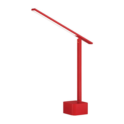 Minka George Kovacs Rechargeable LED 14in Table Lamp | Modern Gloss Red Aluminum and ABS | Bedroom & Living Room Accent | Model P085-640B-L