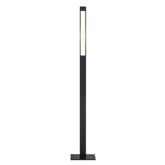 Minka George Kovacs LED 47in Floor Lamp | Industrial Anodized Brush Coal Steel and Aluminum Shade | Living Room & Bedroom Reading | Model P086-66F-L