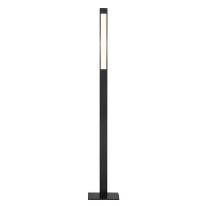 Minka George Kovacs LED 47in Floor Lamp | Industrial Anodized Brush Coal Steel and Aluminum Shade | Living Room & Bedroom Reading | Model P086-66F-L