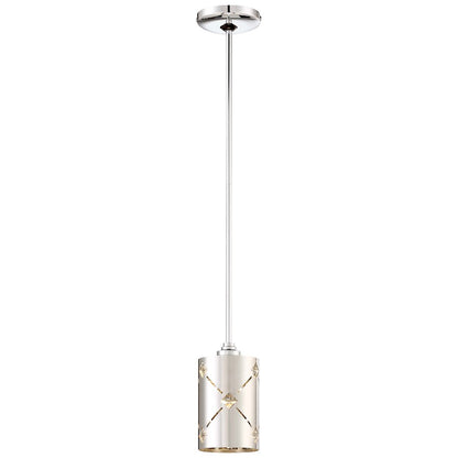 George Kovacs Crowned 4in LED Mini Pendant | Chrome Stainless Steel and Clear Crystal | Kitchen Island & Dining Room | Model P1031-077-L