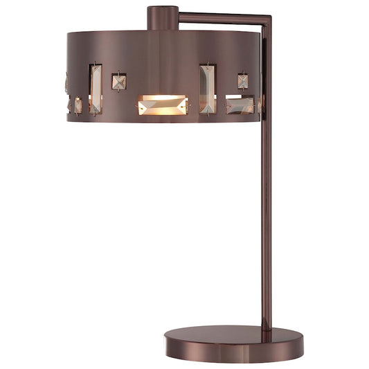 Minka George Kovacs Bling Bang 1-Light Table Lamp | Chocolate Chrome | Living Room & Bedroom Accent Lamp | 11 x 19.5 in | Model P1082-631