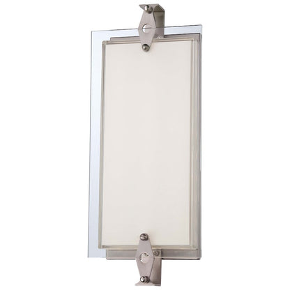 George Kovacs Cuff Link 15in LED Wall Sconce | Contemporary Brushed Nickel | Bathroom & Hallway | 6 x 2 x 15 in | Model P1120-084-L