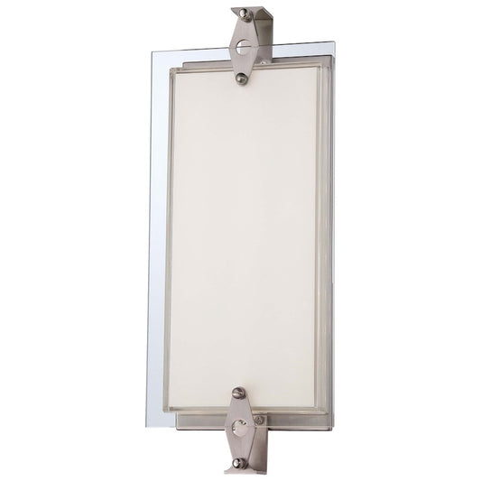 George Kovacs Cuff Link 15in LED Wall Sconce | Contemporary Brushed Nickel | Bathroom & Hallway | 6 x 2 x 15 in | Model P1120-084-L