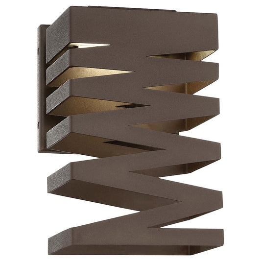 George Kovacs Rizer 9.75in 1-Light Wall Sconce | Transitional Sand Bronze and White Glass Diffuser | Indoor & Covered Patio | Model P1148-246S-L