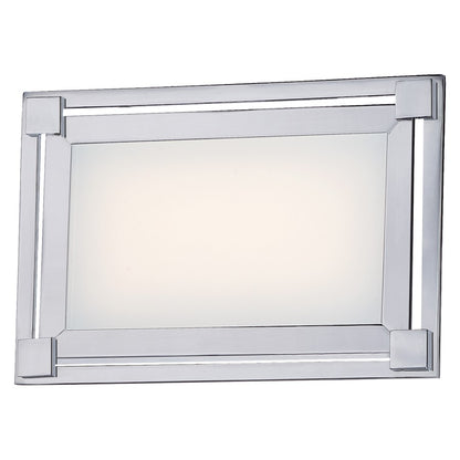 George Kovacs Framed 9in 1-Light LED Bath Vanity Light | Contemporary Chrome | Bathroom Vanity & Powder Room | 9 x 6 x 2 in | Model P1161-077-L