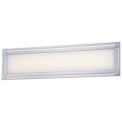 George Kovacs Framed 24in 1-Light LED Bath Vanity Light | Contemporary Chrome | Bathroom Vanity | 24 x 1.5 x 6.25 in | Model P1163-077-L