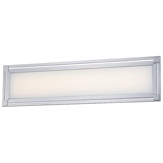 George Kovacs Framed 24in 1-Light LED Bath Vanity Light | Contemporary Chrome | Bathroom Vanity | 24 x 1.5 x 6.25 in | Model P1163-077-L