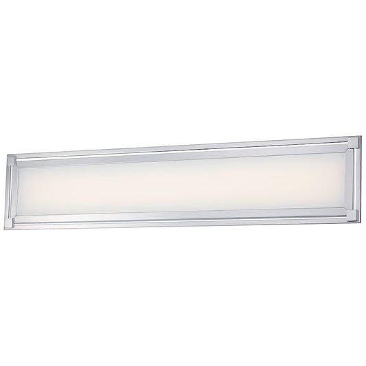 George Kovacs Framed 30in 1-Light LED Bath Vanity Light | Contemporary Chrome | Bathroom Vanity | 30 x 1.5 x 6.25 in | Model P1164-077-L